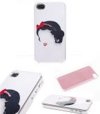 Case dura iphone branca de neve - detalhe em strass