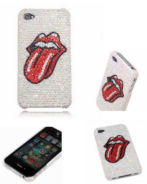 case simbolo rolling stones em strass